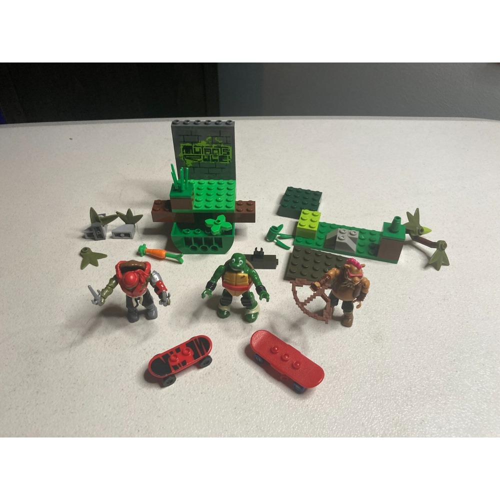 Mega Bloks Teenage Mutant Ninja Turtles Bebop Graffiti Mutants Rule Panel Lot